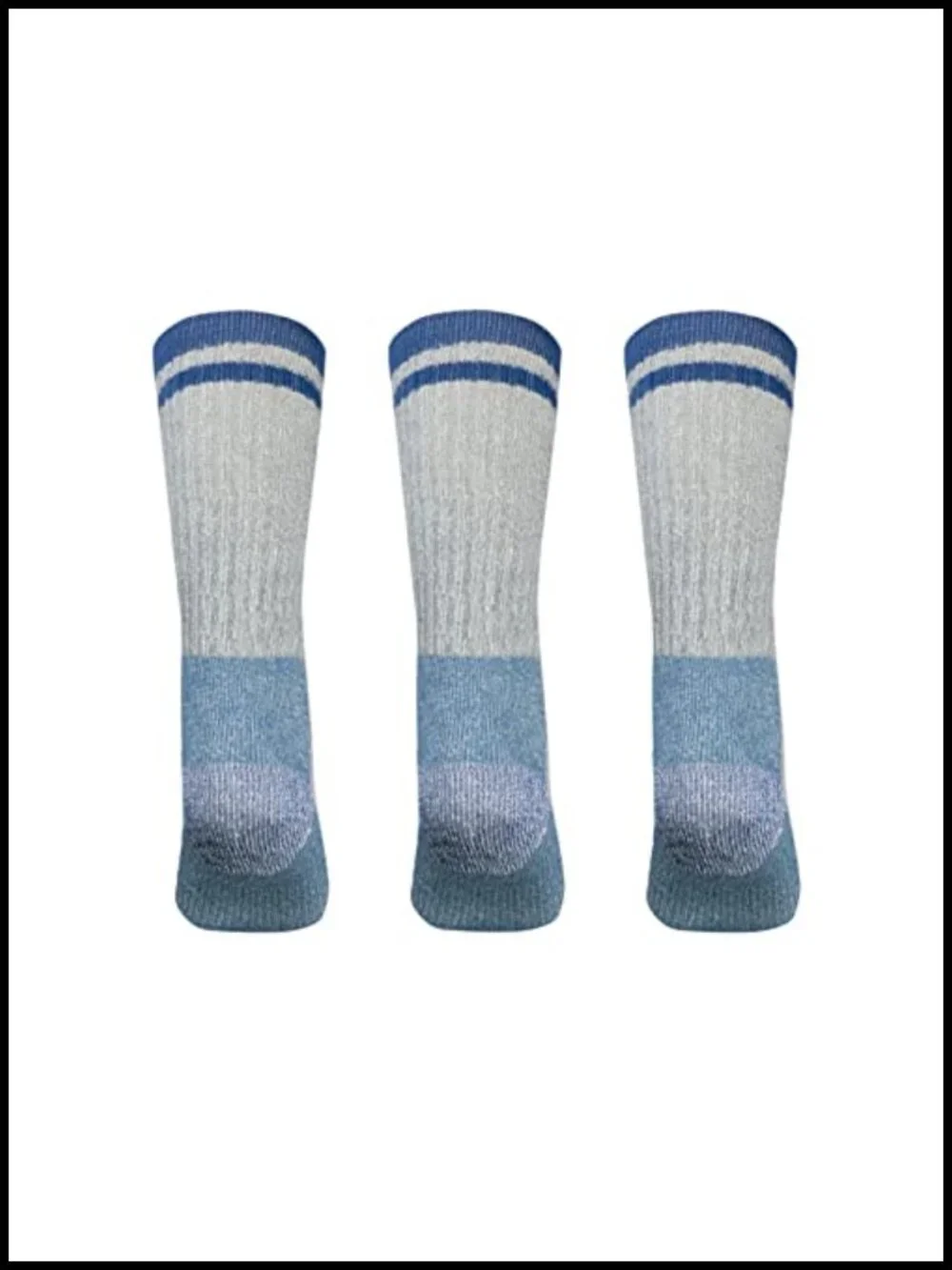 Merino Wool Hiking Socks 3 Pairs Midweight Cushioned Crew Length Men Women